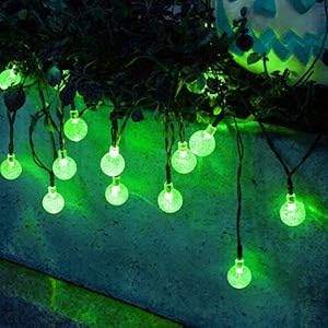 Solar String Lights Outdoor 120 Led 72 Ft Total, Crystal Globe Lights With 8 Lighting Modes, Waterproof Solar Powered Patio Lights For Garden Yard Porch Wedding Party Decor (Green)