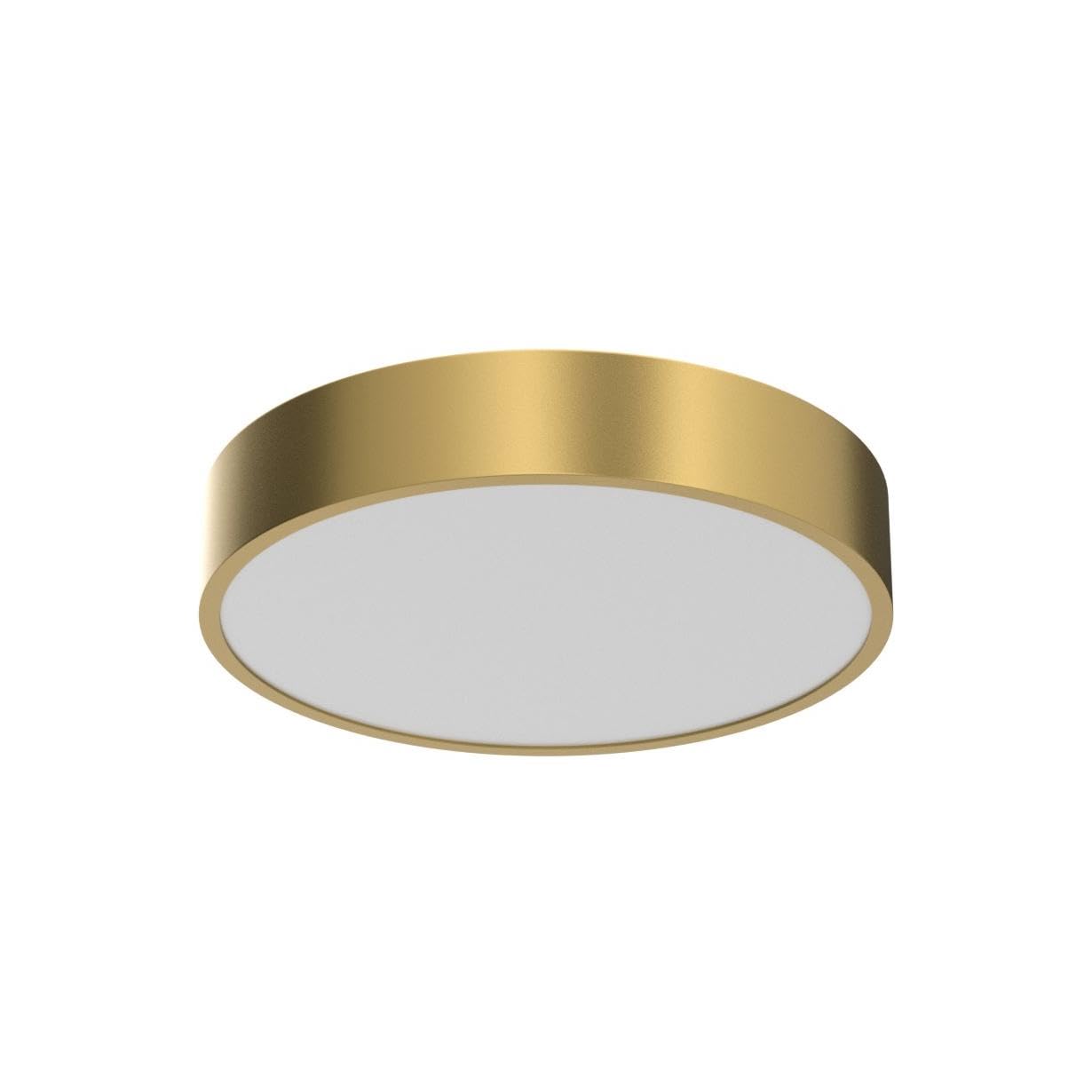 POLITAMP Modern Gold Flush Mount Ceiling Light, 3-Light Acrylic Shade, 15.8" for Hallway, Foyer, Bedroom, Kitchen