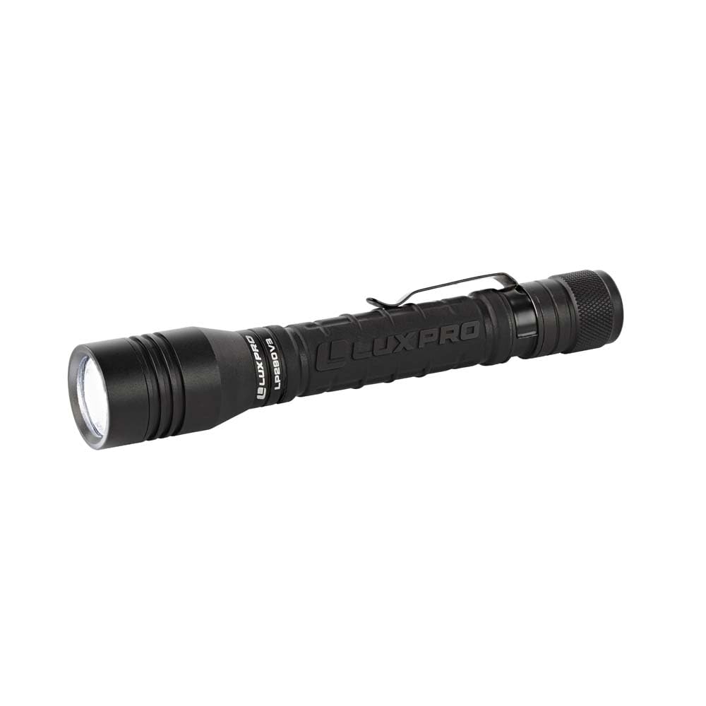 LUXPRO LP290V3 LED Flashlight - 300 Lumens, 3 Light Modes, Waterproof, Aluminum, Black, 1 Count