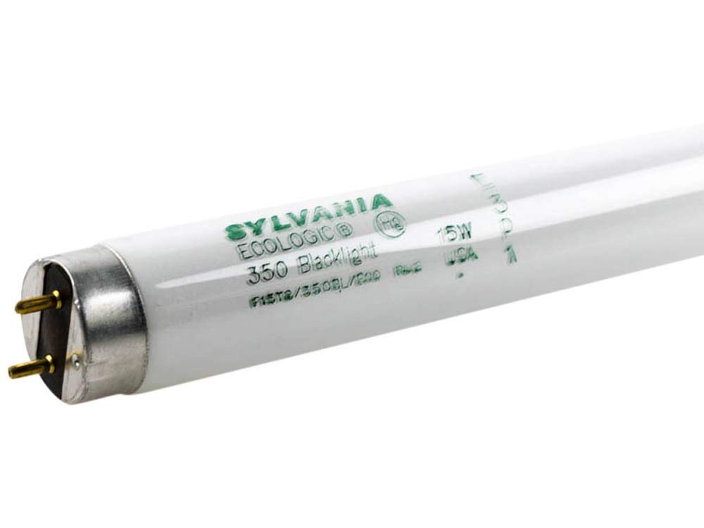 OSRAM Sylvania 15W T8 Black Light Fluorescent Tube, 18in, Copper, Pack of 1, Model 046135216237
