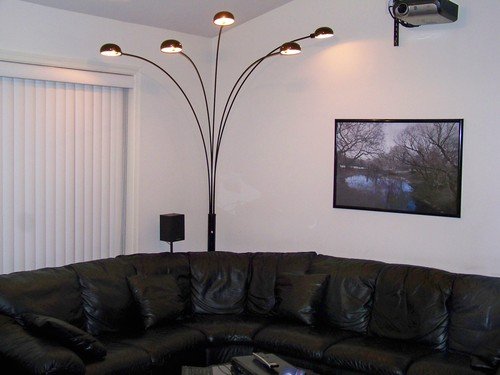 ORE 5 Arm Arch Floor Lamp - Metal, Black, Model 6962BK, Modern Design