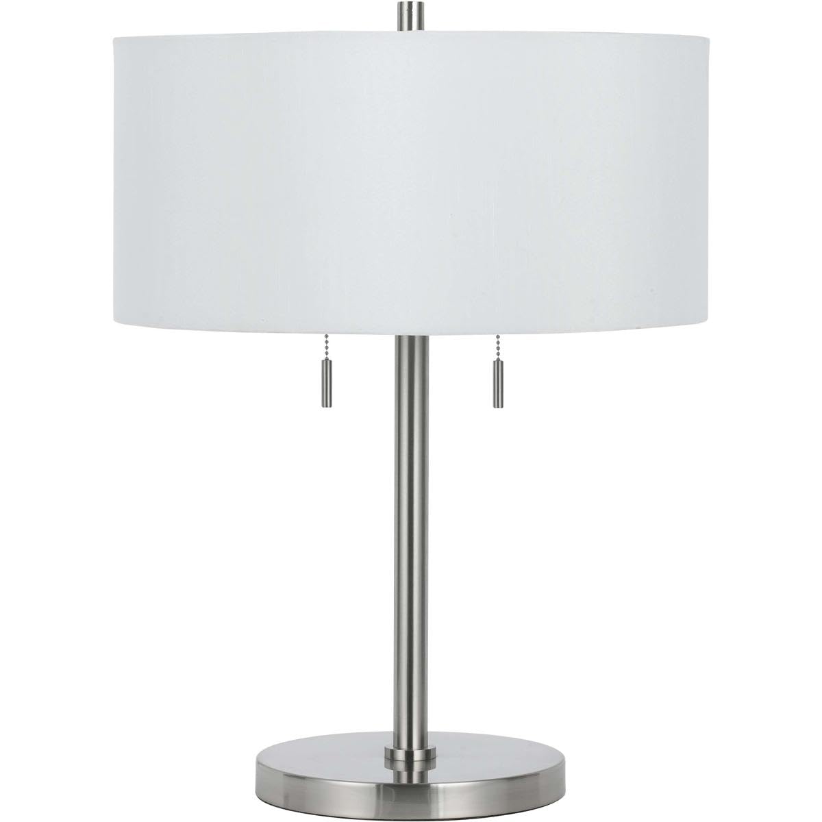 Cal Lighting BO-2450TB-BS Transitional Table Lamp, Metal, 17x17x23.5 inches, Silver