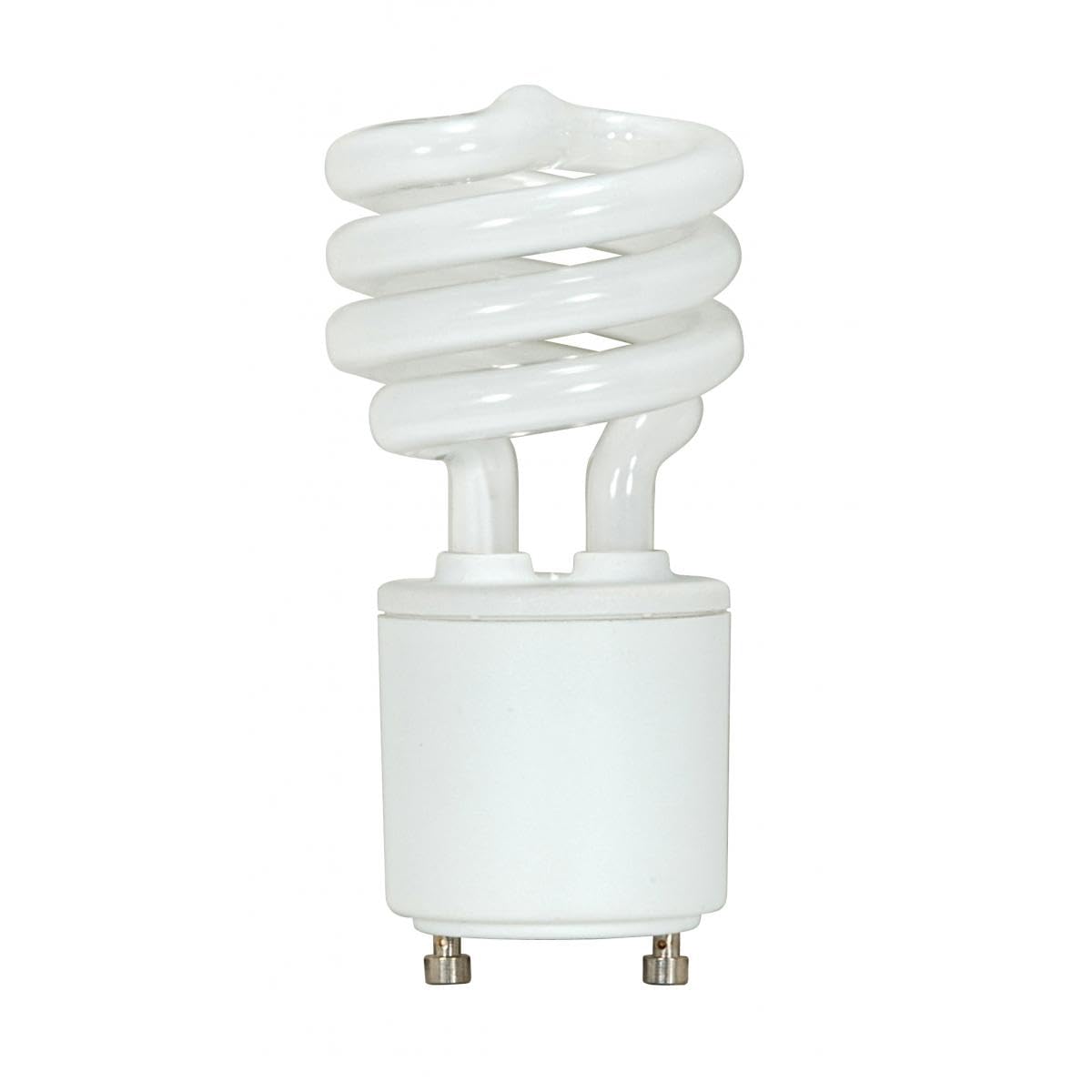 Satco S8202 11 Watt (40 Watt) 650 Lumens Mini Spiral CFL Soft White 2700K GU24 Base Light Bulb