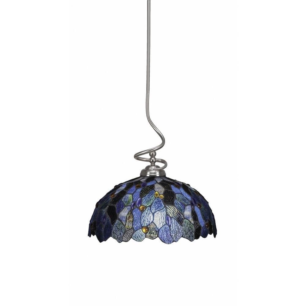 Toltec Lighting Capri 1 Light Pendant in Matte Black (900-MB-995)