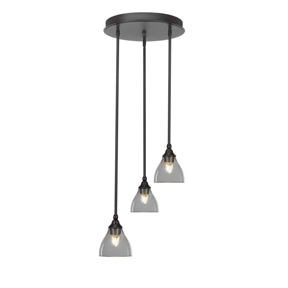 Empire 3 Light Cluster Pendalier in Dark Granite (2143-DG-4760)
