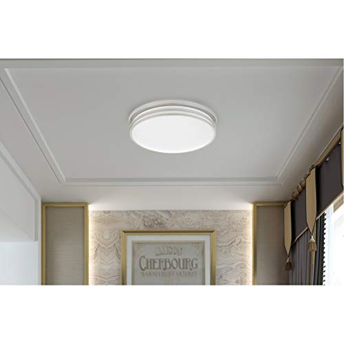 Cal Lighting La-708 Transitional Led Flush Mount In Pewter, Nickel, Silver Finish, 14.00 Inches