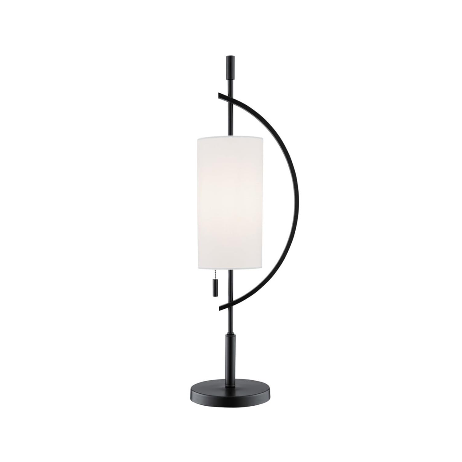 Lite Source Table LAMP, Black/Off White Fabric Shade, E27 Type A 40W LS-23505BLK/WHT
