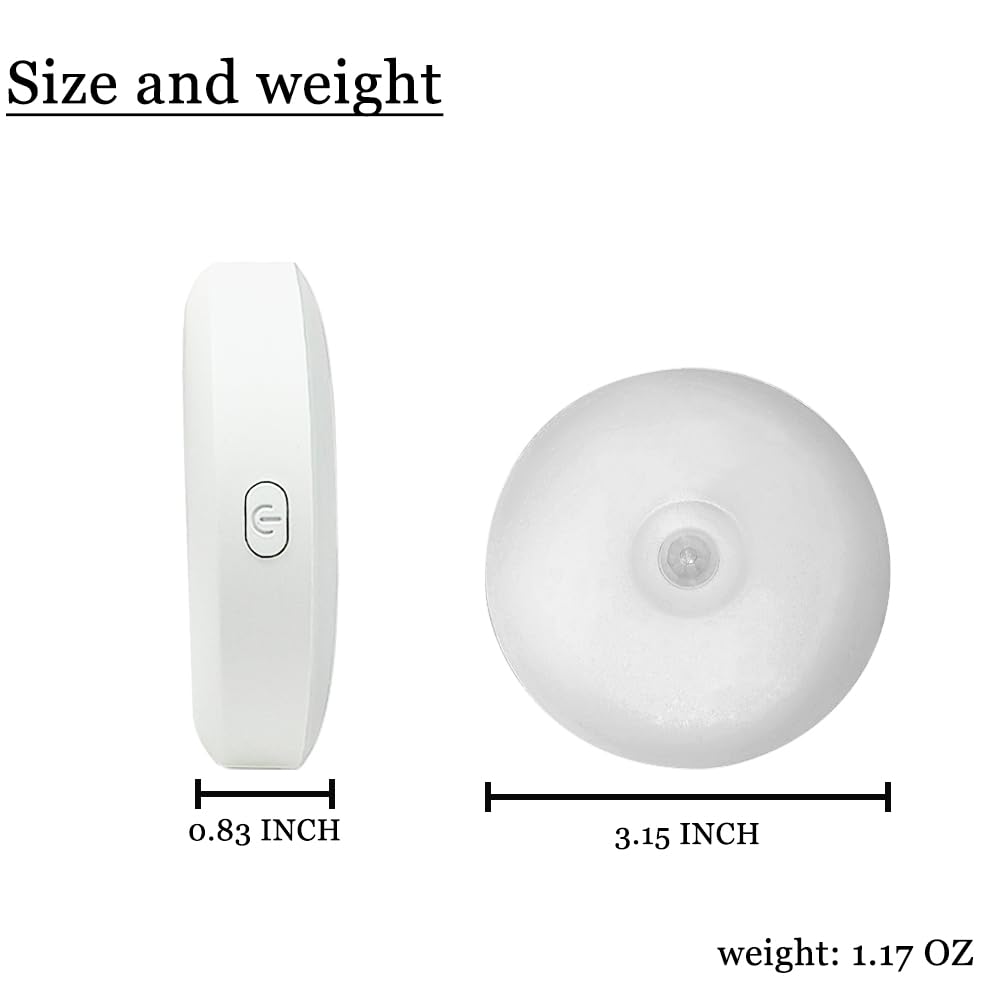 Consss 2 Pack Motion Sensor Light Indoor,Nightlights With Light Sensors Automatic/Constant Modes,White Warm & Neutral Light Thre