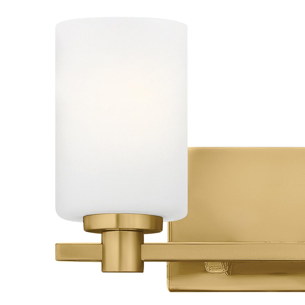 Hinkley Karlie Small Two Light Vanity, Lacquered Brass