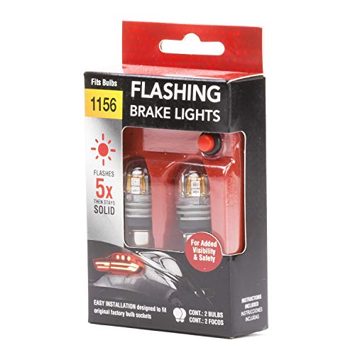 Pilot Automotive IL-1156-15RBK Flashing Brake Light Bulb (2pc / Red), 1 Pack