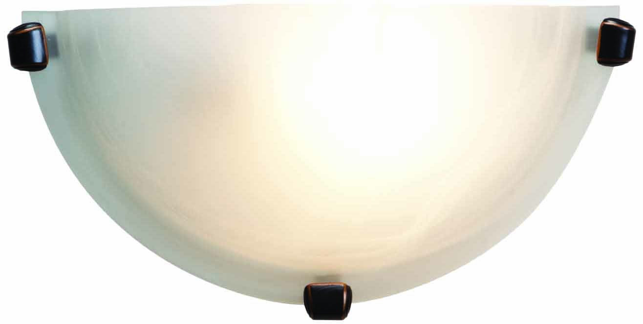 Mona - Wall Sconce - Oil Rubbed Bronze Finish - Alabaster Glass Shade