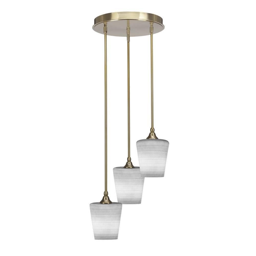 Empire 3 Light Cluster Pendalier in New Age Brass (2143-NAB-4031)
