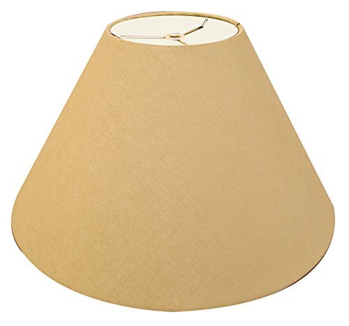 Royal Designs, Inc. Coolie Empire Hardback Lamp Shade HB-607-20AGL, Linen, 7 x 20 x 12, Antique Gold