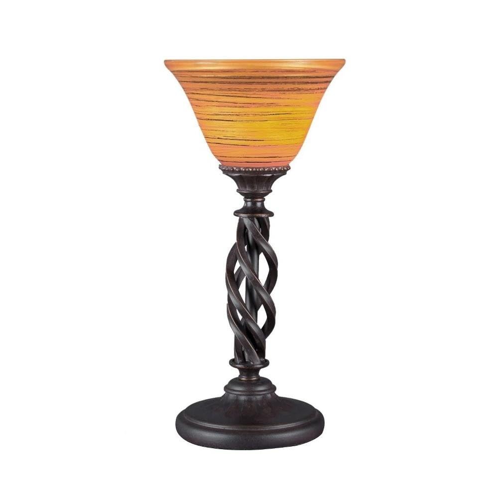Toltec Lighting Elegante 1 Light Table Lamp in Dark Granite (61-DG-454)