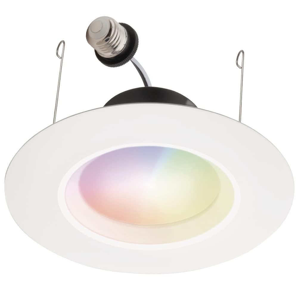Juno RB56SC RGBW MW M6 RetroBasics Retrofit Smart Downlight, Switchable, RGBW, 5- to 6-Inch, Matte White