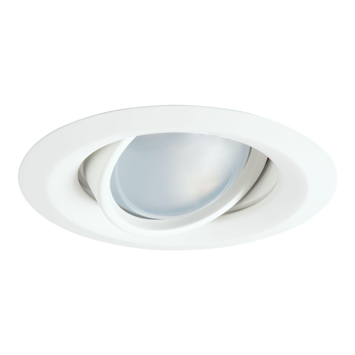 HALO E26 Series 5 in. White Recessed Ceiling Light Self Flanged Adjustable Gimbal with 25 Degree Tilt, (RE-5165WH)