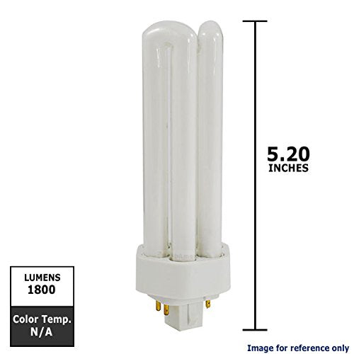 Sunlite PLT26/E/SP27K 26-Watt Compact Fluorescent Plug-in 4-Pin Light Bulb, 2700K Color