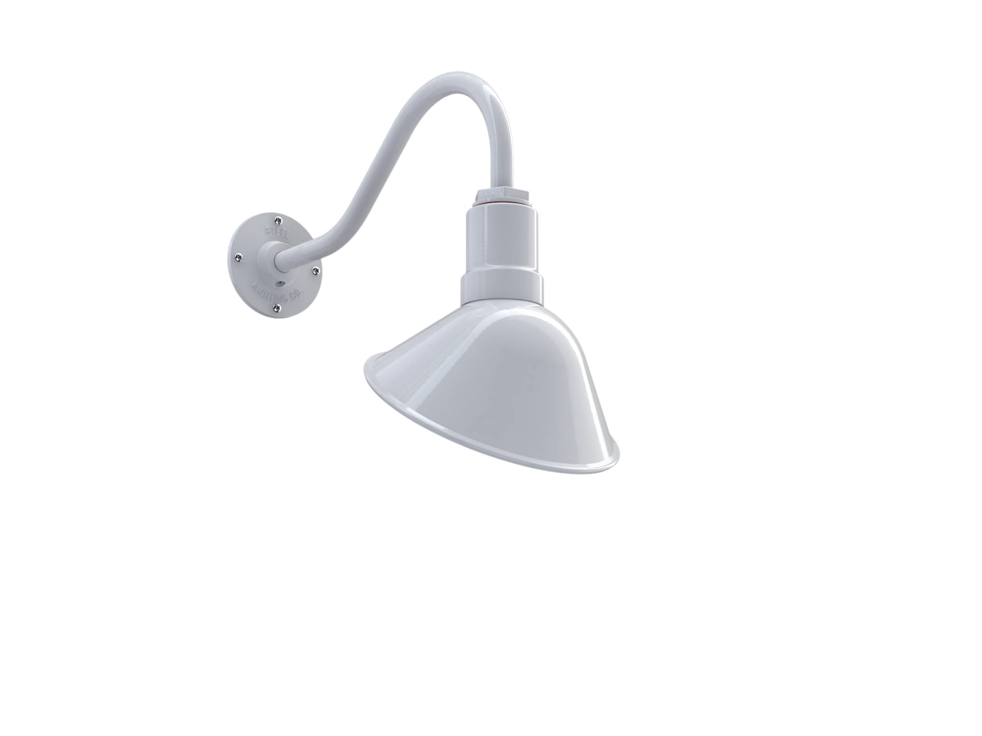 Steel Lighting Co. Venice Store Sign Light | for Outdoor Restaurant Accent Wall | 9 inch Dome | 16 inch Gooseneck | Made in Amer
