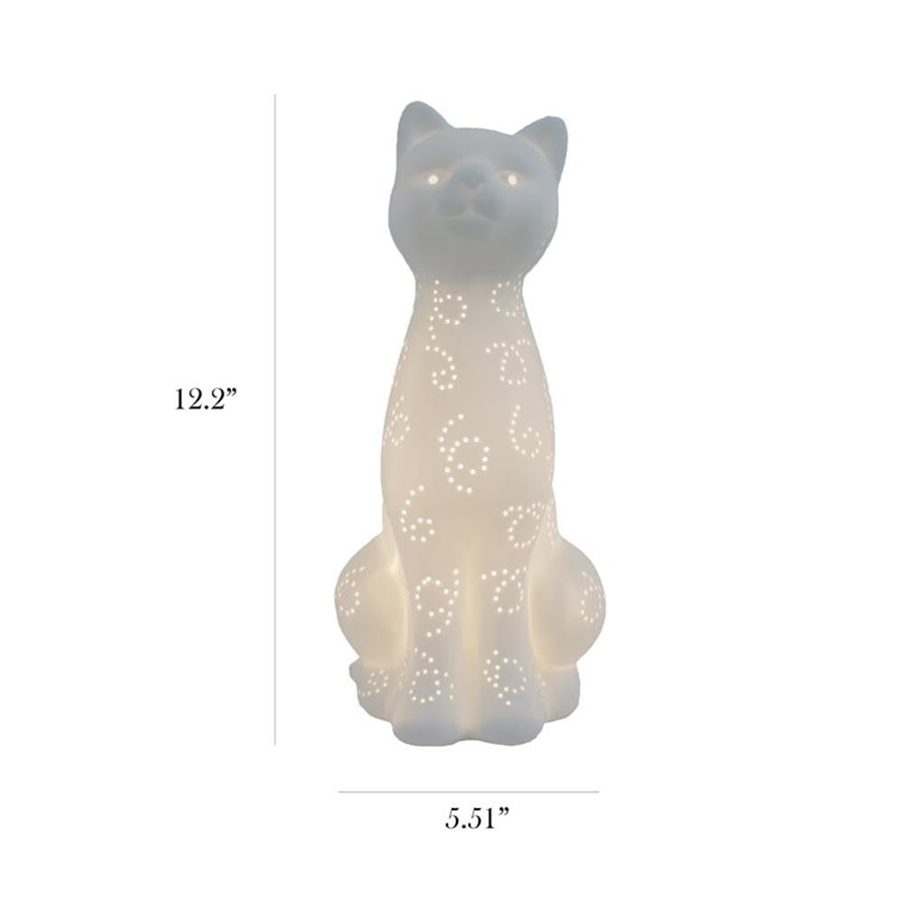 All The Rages Simple Designs Porcelain Table Lamp Kitty Cat
