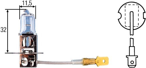 Hella H71070181 Optilux XB Series H3 Xenon White Halogen Bulbs, 12V, 100W, 2 Pack