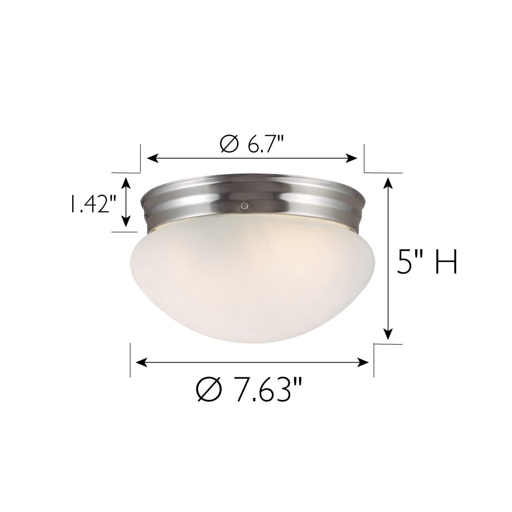 Design House 511576 Millbridge 1 Ceiling Light, Satin Nickel, 7.625&quot;