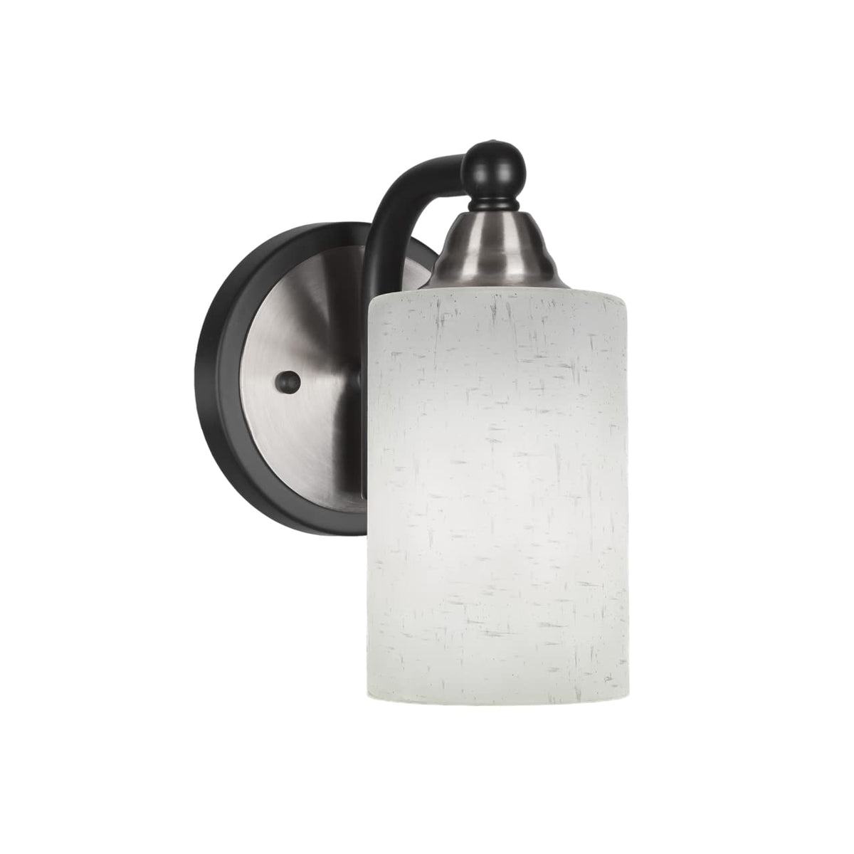 Toltec Lighting Paramount 1 Light Wall Sconce In Matte Black & Brushed Nickel (3421-Mbbn-310)
