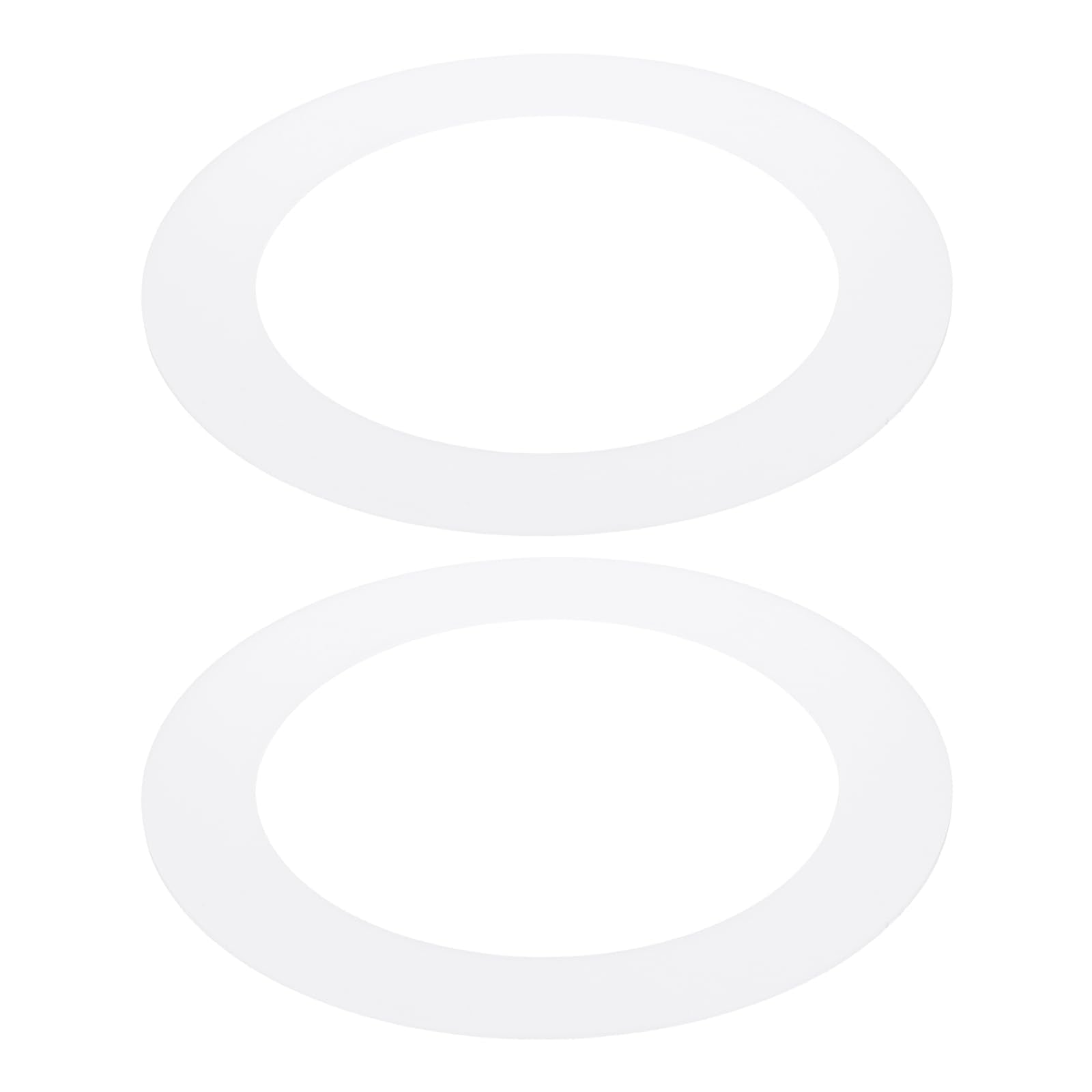 PATIKIL 4 ID 5.5 OD Plastic Trim Ring, 2 Pcs Ceiling Light Goof Rings Matte Circular Light Cover Lighting Fixture for Ceiling Wa
