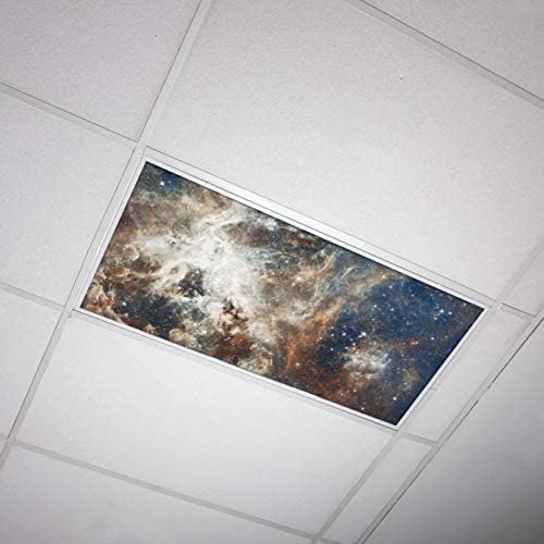 OCTO LIGHTS Fluorescent Light Cover enhanced Backlit Film 2x4 22.38inx46.5in Star Cluster NGC 2060 1pk