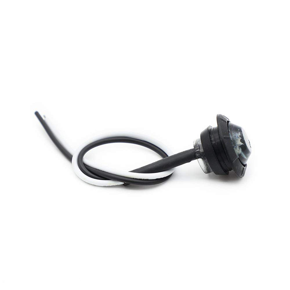 MADCATZ 100 PCS 3/4" Round LED Clearance Light for Trailer Truck RV Van - Smoked Lens Amber