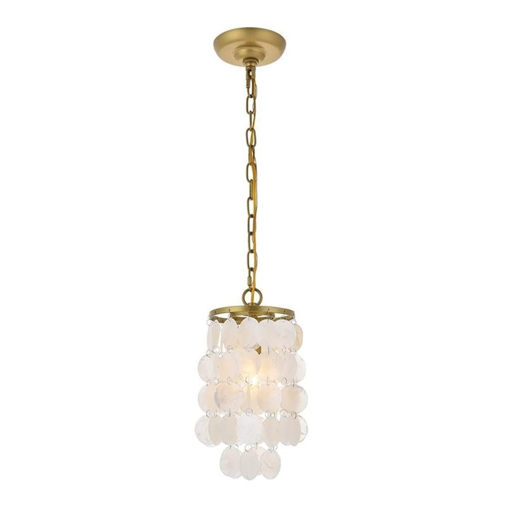 Living District Selene Brass Pendant Light - 1-Light Metal Hanging Fixture