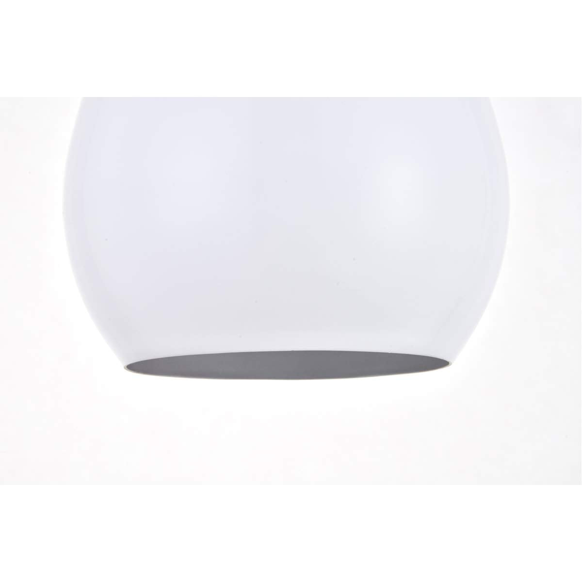Living District Nora White Aluminum Pendant Light - 1 Light Fixture