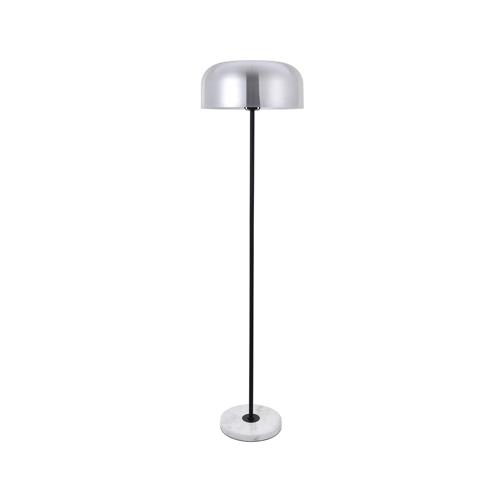 Living District Indoor Modern Home Decor Bright Exemplar 1 Light Brushed Nickel Floor lamp