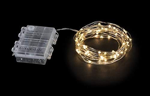 Ganz 16 Feet Battery Operated LED White/Clear String Lights