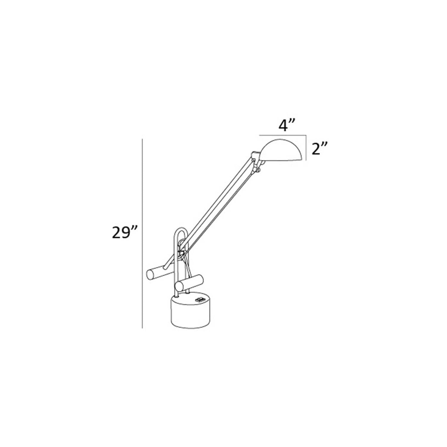 Lite Source LS-306BLK LED Desk Lamp, 29-Inch, Metal, Black