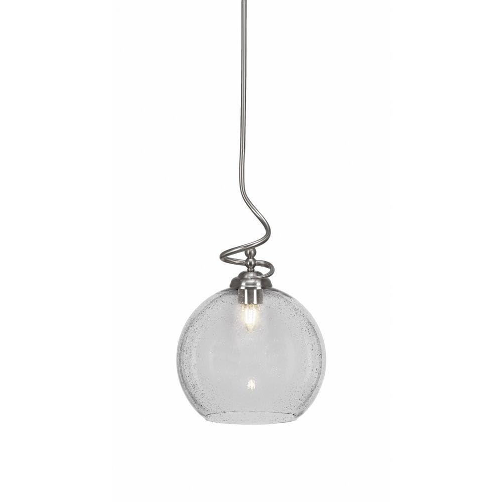 Toltec Lighting Capri 1 Light Pendant in Brushed Nickel (900-BN-4370)