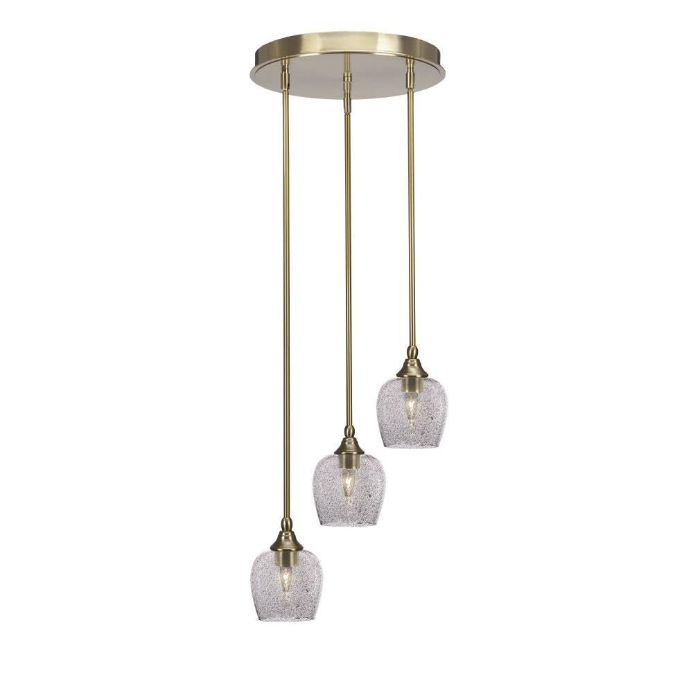 Empire 3 Light Cluster Pendalier in New Age Brass (2143-NAB-4812)