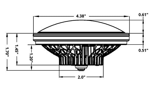 Aero-Lites.com LED Landing Light | 3,200LM | PAR36 | ULTRA GEN2 | 9-32VDC | Taxi (45° x 10° Flood Beam)