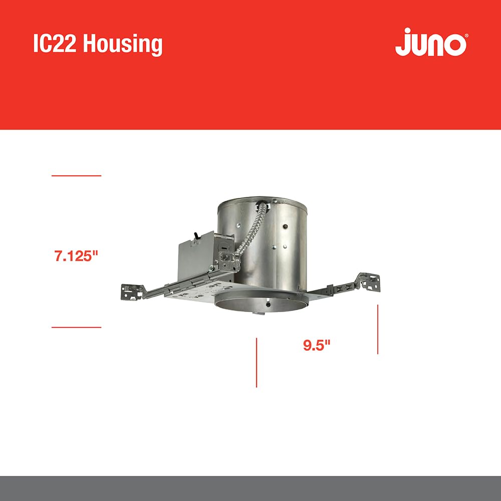 Juno Lighting Ic22 W G W G Contractor Select 6'' Ic-Rated Universal Incandescent Housing With Push In Electrical Connectors And