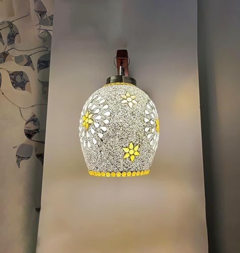 Lyse Decor Designer Wall Hanging Lamp for Home Decoration, Wall Lights for Living Room Modern, Bedroom Lamp (Handcrafted Glass,