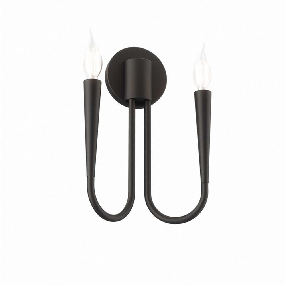 Modway Penrose 2-Light Wall Sconce, Black Iron, 9 x 4 x 13.5, Model EEI-5666-BLK