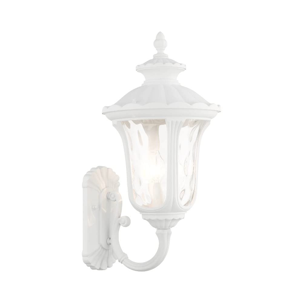 Livex Lighting Oxford 3 Light Outdoor Wall Lantern, Aluminum, 11inW x 22inH, Bronze, Model 7856-07