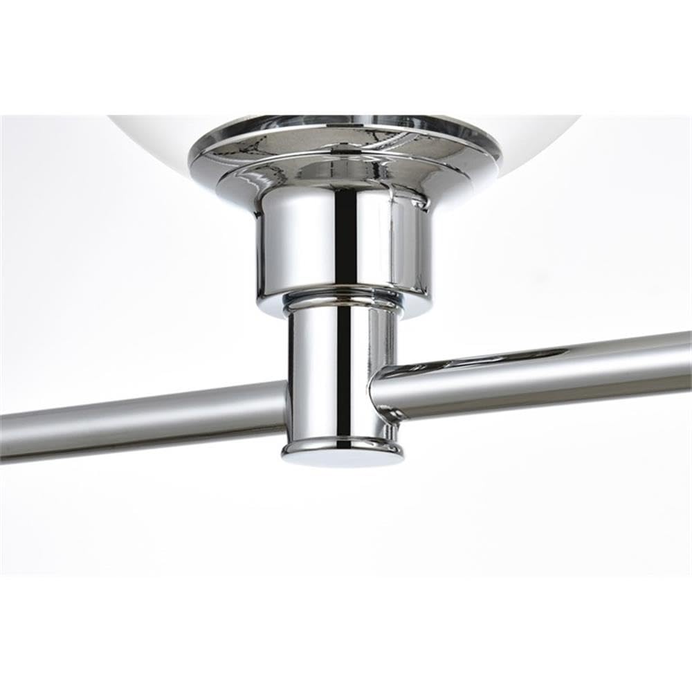 Living District Jaelynn 3-Light Iron & Glass Bath Sconce in Chrome/Clear