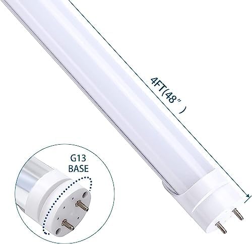 H&B Luxuries 4Ft Led T8 Ballast Bypass Type B Light Tube, 18W, Ul-Listed For Single-Ended & Dual-Ended Connection, 2340Lm, T8 T1
