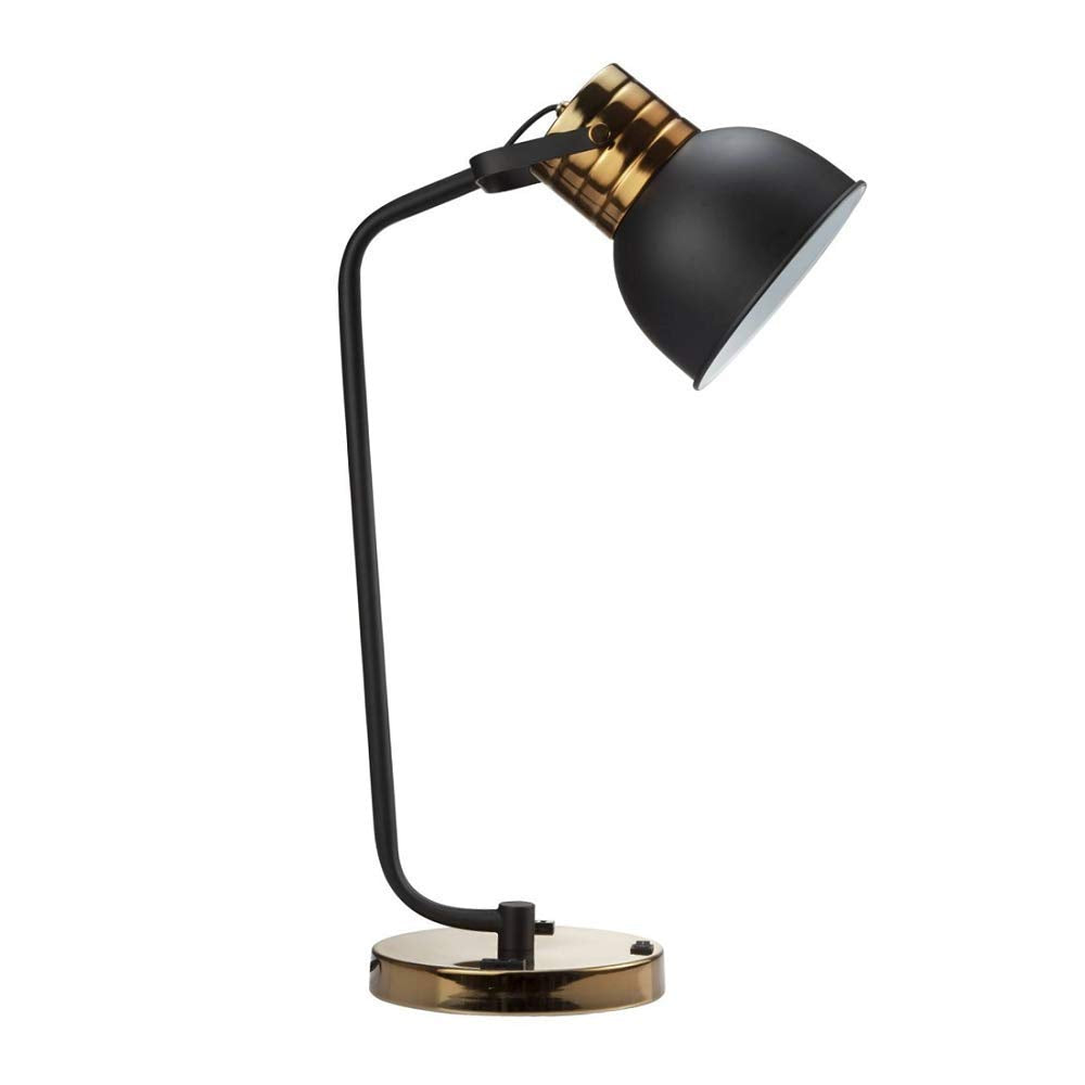 Sh Lighting 24.5'' Metal Table Desk Lamp - Vintage Industrial Style Arching Design, Features Adjustable Two-Tone Shade And Base-