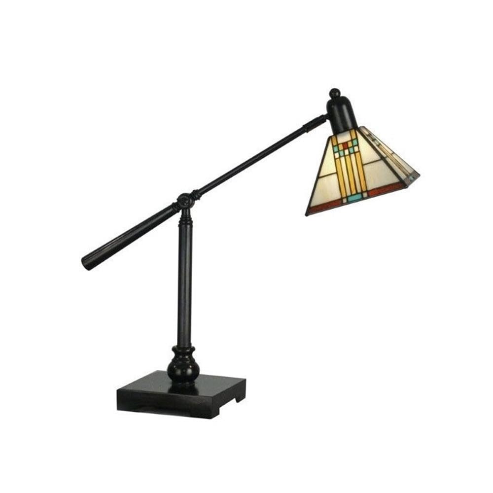 Dale Tiffany One Light Table Desk Lamp TT90492, Bronze Finish, 7 inches, Resin Material