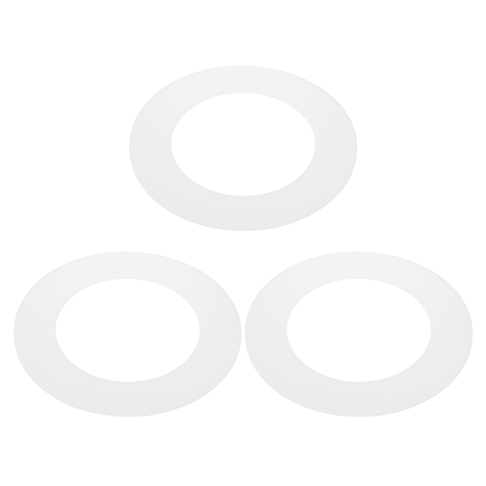 PATIKIL 4.3 ID 6.7 OD Plastic Trim Ring, 3 Pcs Ceiling Light Goof Rings Matte Circular Light Cover Lighting Fixture for Ceiling 