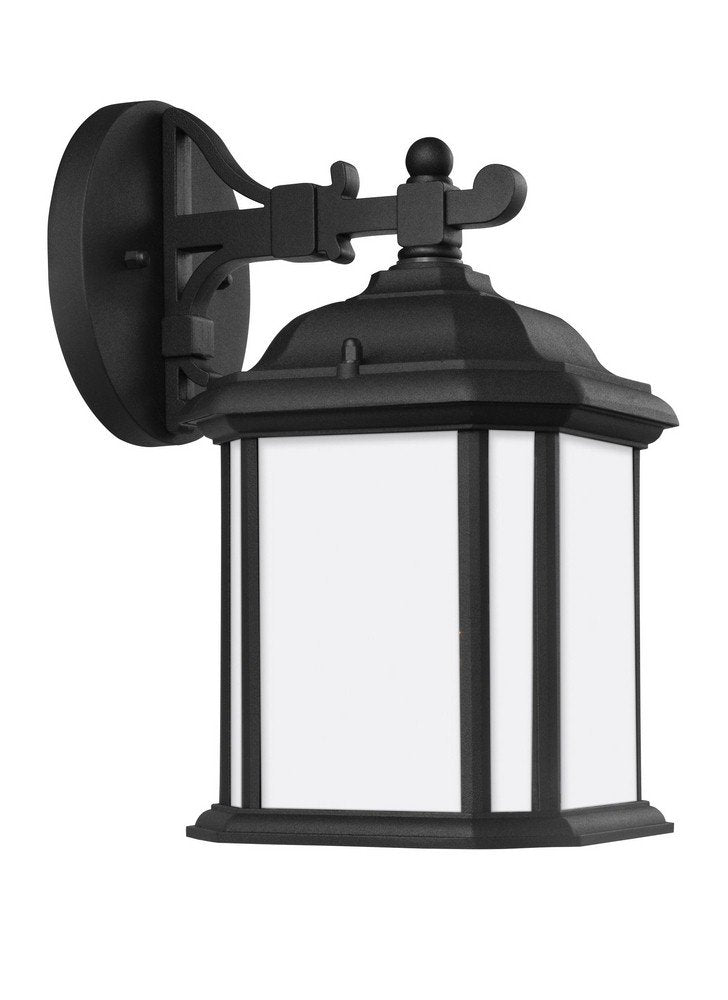 Generation Lighting Kent LED Outdoor Wall Lantern, One-Light, Black, Aluminum, Model 84529EN3-12