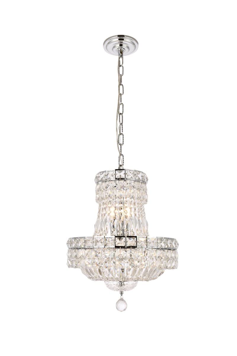 Elegant Lighting Value Tranquil 6 Light Chrome Pendant Clear Royal Cut Crystal - Finish:Chrome - Finish:Chrome - Finish:Chrome -