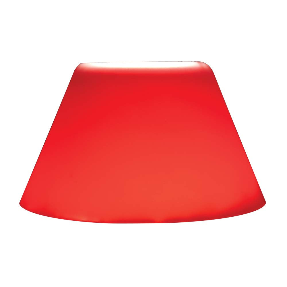 Jesco Lighting QASA102RD Cone Glass Shade, 3in Diameter, 1.75in Height, Solid Red Finish, Glass Material