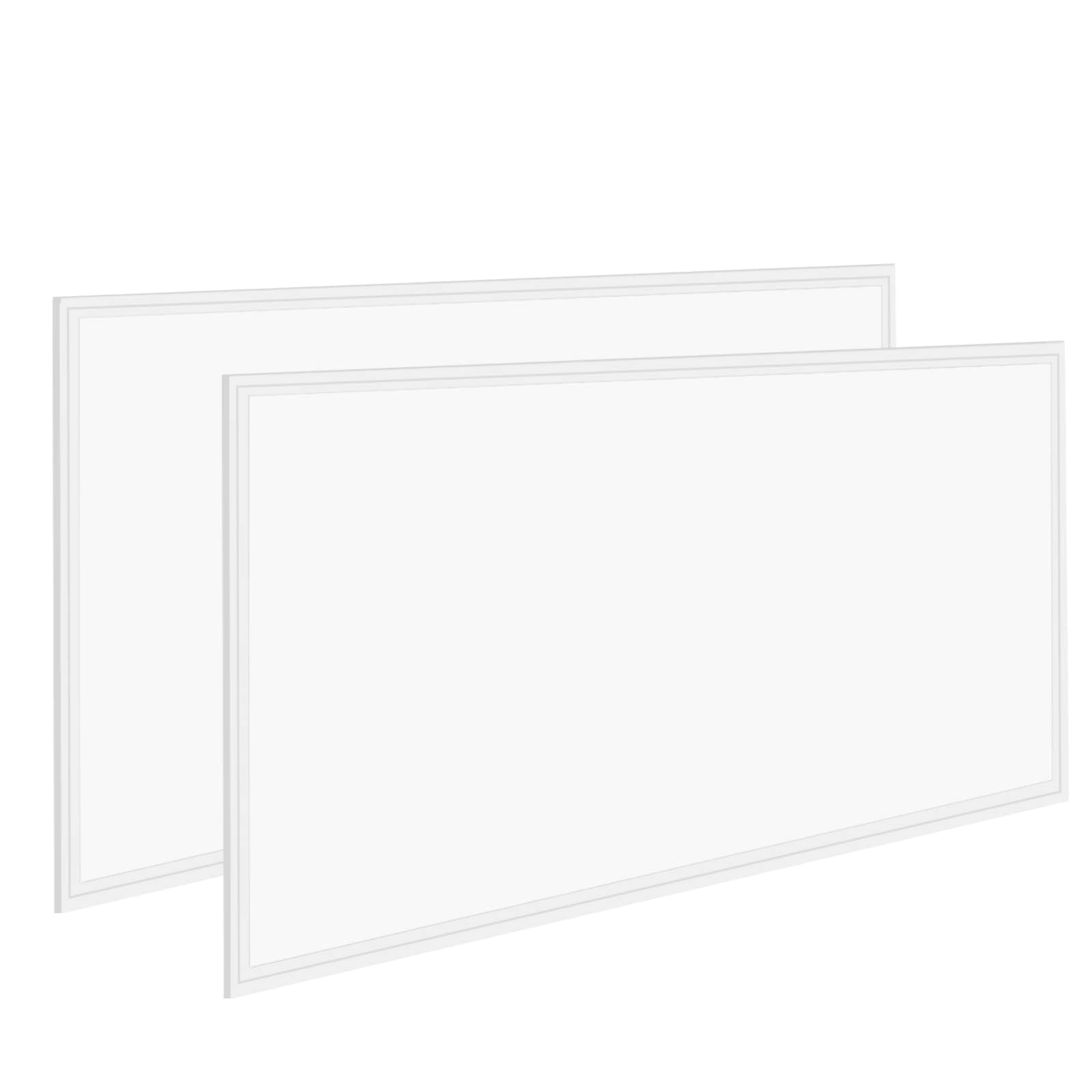 LifSunLit 2x4 FT LED Flat Panel Light,2Pack, 7800 Lumens,5000K Daylight White Color,0-10V Dimmable Drop Ceiling Lights,ETL Liste